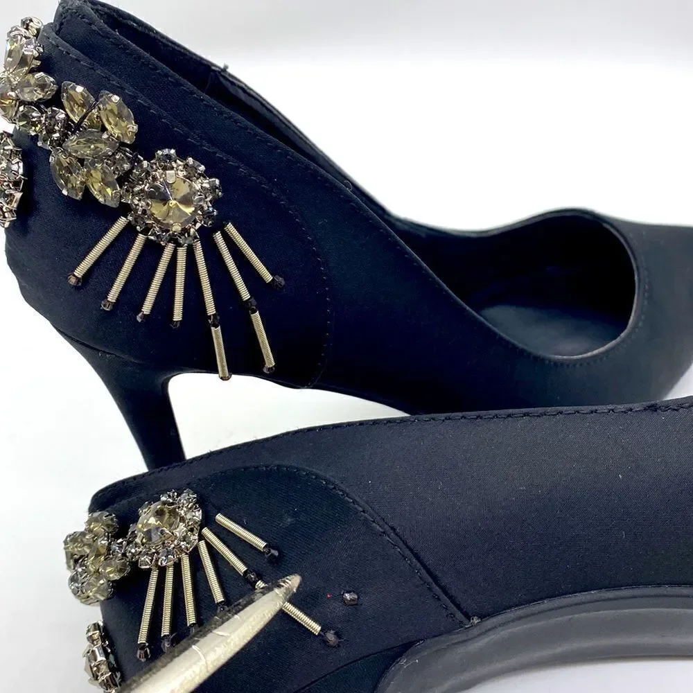 ✨HOST PICK🍸✨NEW ✨ Diamond By Farylrobin Sheila Jeweled Back Heels✨🏷✨ - Picture 9 of 10